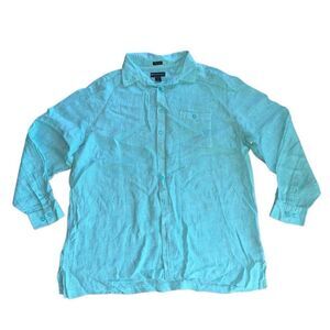 Weekender Men's Martinique Linen Shirt - Long Sleeve 100% Linen Size 2XL